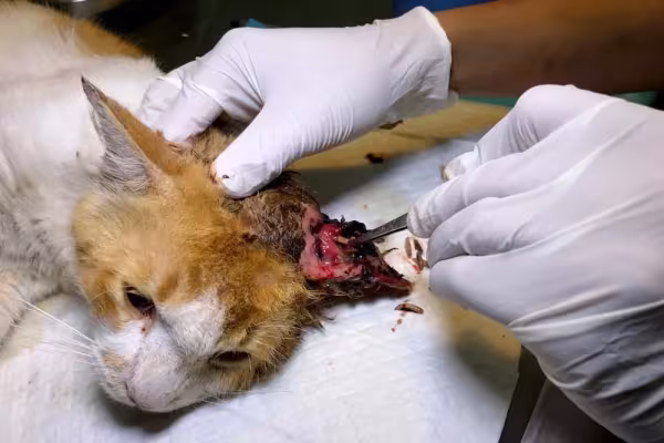 Bicheira em gatos é um problema bem comum, mas tem tratamento!