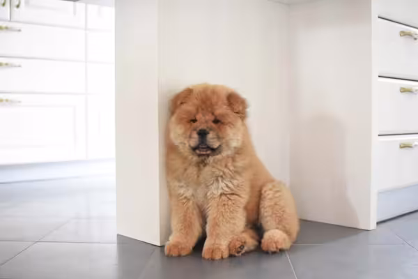 Chow Chow filhote em casa