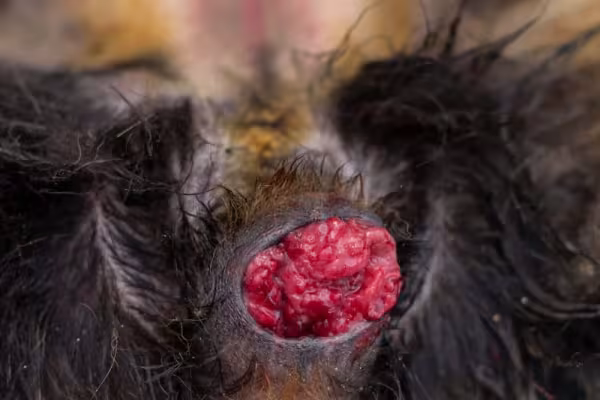 O TVT canino é uma lesão que começa pequena e vai aumentando com o tempo
