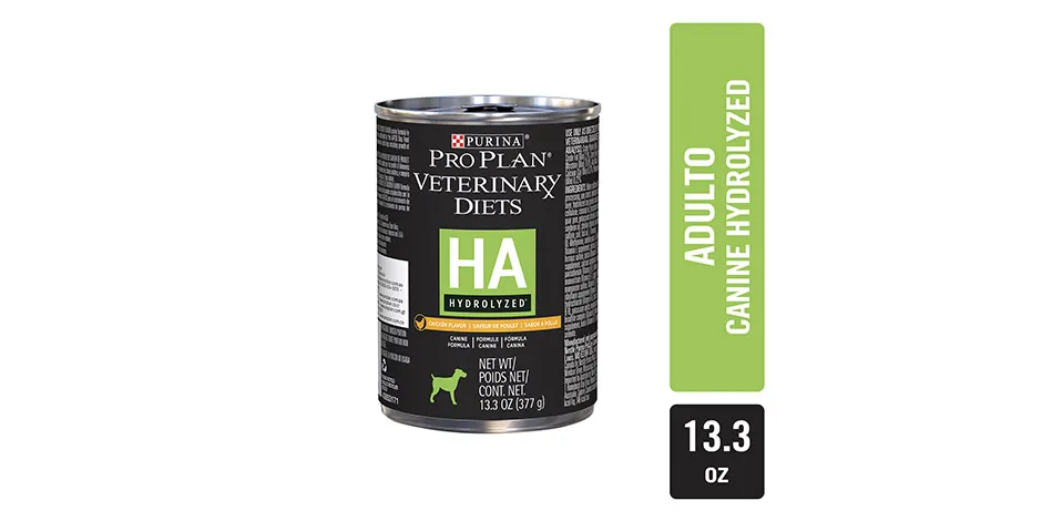 Lata de 13.3 oz de PRO PLAN alimento hidrolisado para cachorros.