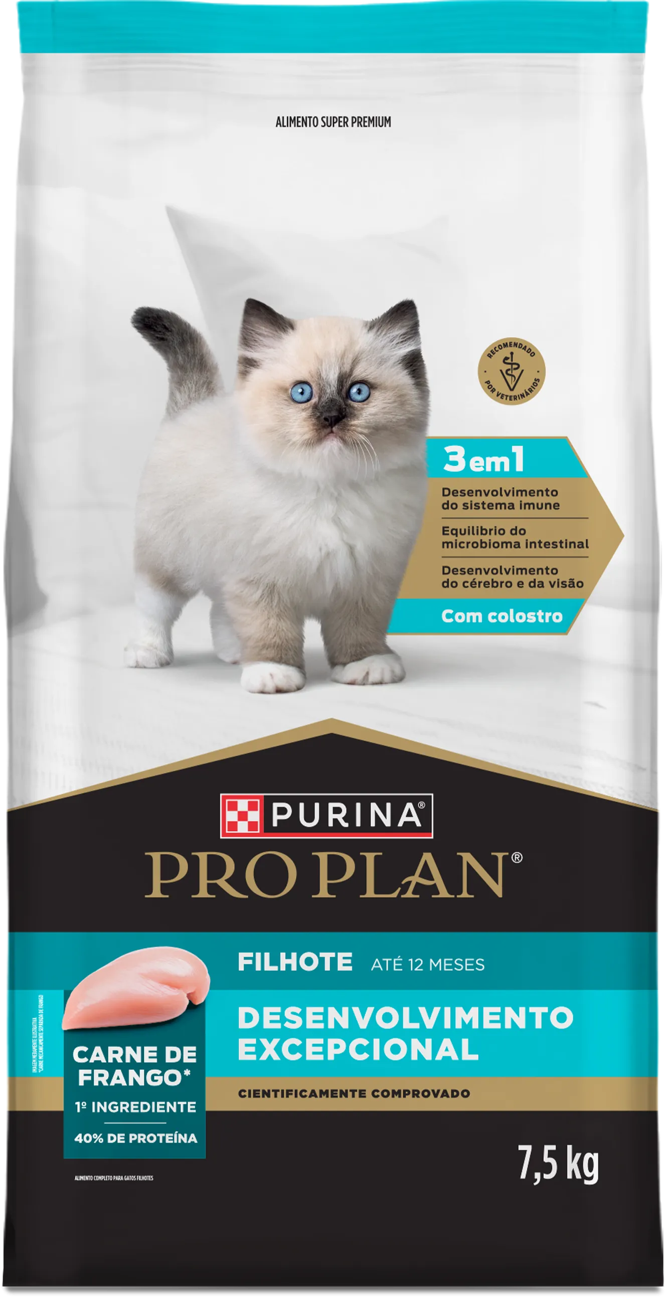 Pro Plan ração para gatos filhotes Desenvolvimento Excepcional com frango.