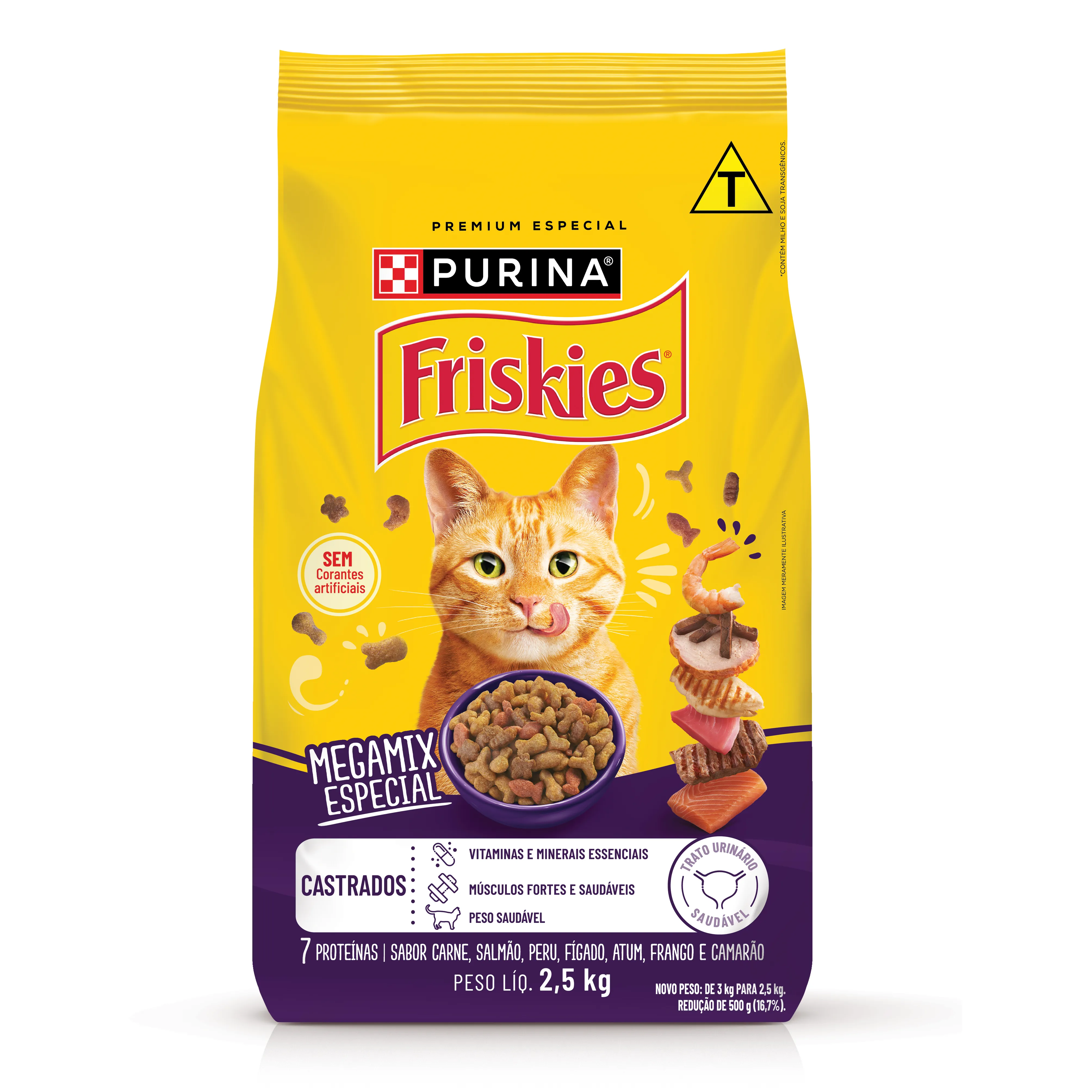 ターコイズ8、キャメル7、エメラルド3、グリス1kg Friskies Gatos Castrados: ração para gatos | Purina Brasil