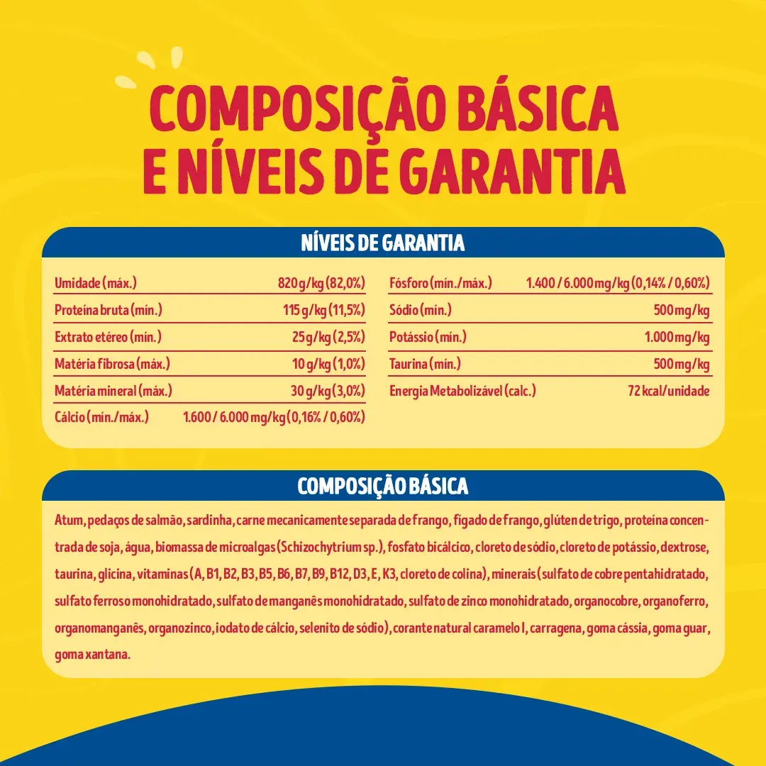 Ração úmida para gatos adultos Friskies® Patê Sensações sabor Atum, Salmão e Sardinha