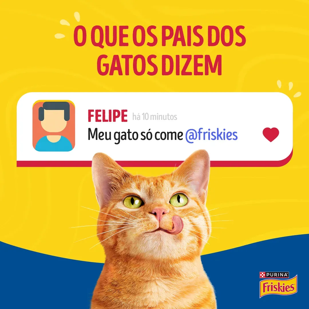 Ração úmida para gatos adultos Friskies® Patê Sensações sabor Atum, Salmão e Sardinha